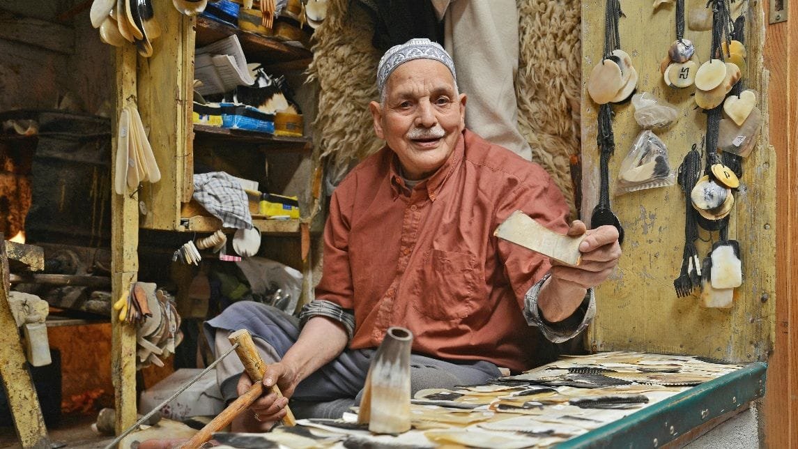 moroccan bone combs artisan