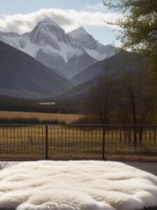 Moroccan Sheepskin Rug: Crafted with Heart and Art Moroccan sheepskin rug mountains