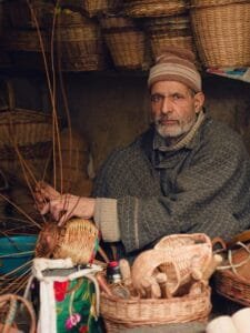 Handmade Moroccan Basket: What Stories Does It Hold? Man making Handmade Moroccan Basket