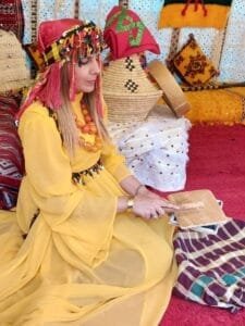 Five Ways a Moroccan Berber Woman Honors Handicrafts Daily Moroccan berber woman cleansing wool