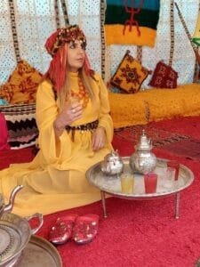 Five Ways a Moroccan Berber Woman Honors Handicrafts Daily Moroccan berber woman drinking tea