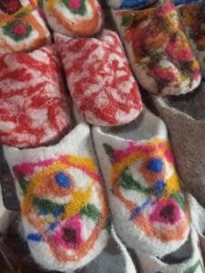 Endangered Moroccan Crafts: Will the Next Generation Keep Them Alive? Wool felt craft slippers